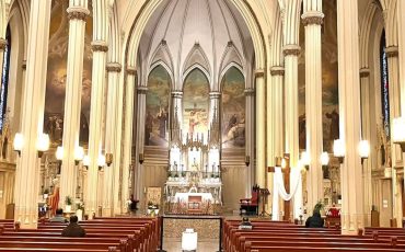 Center aisle and sanctuary